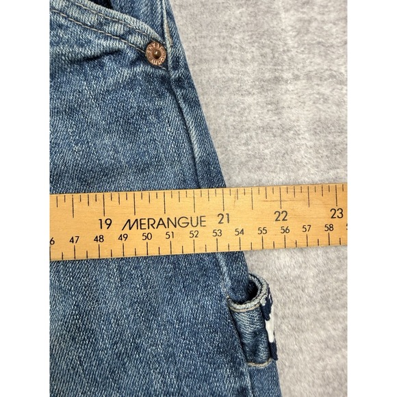 Vtg Tommy Hilfiger Jeans Mens 34x30 Blue Denim Carpenter Y2K Flag Hammer Strap - Picture 12 of 12